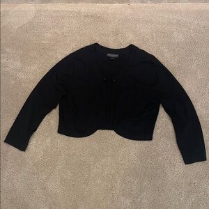 Jessica Howard Evenings black shrug cardigan to wear over a dress, size XL